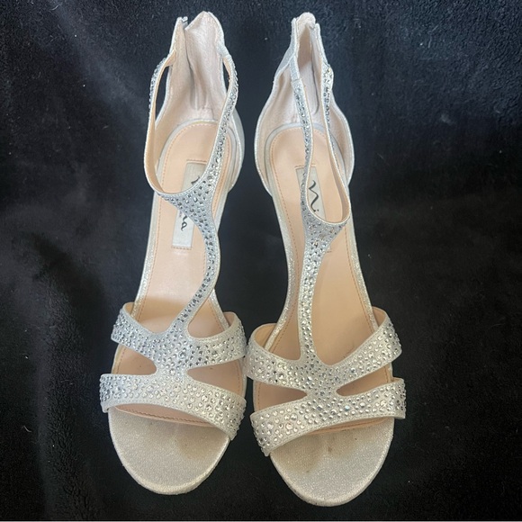 Bedazzled Silver Heels - Picture 2 of 5